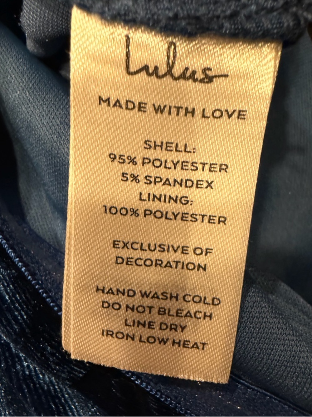Lulu’s Fabulous Instinct Dark Blue Velvet Pearl Strapless Jumpsuit Sz: M - Picture 14 of 14